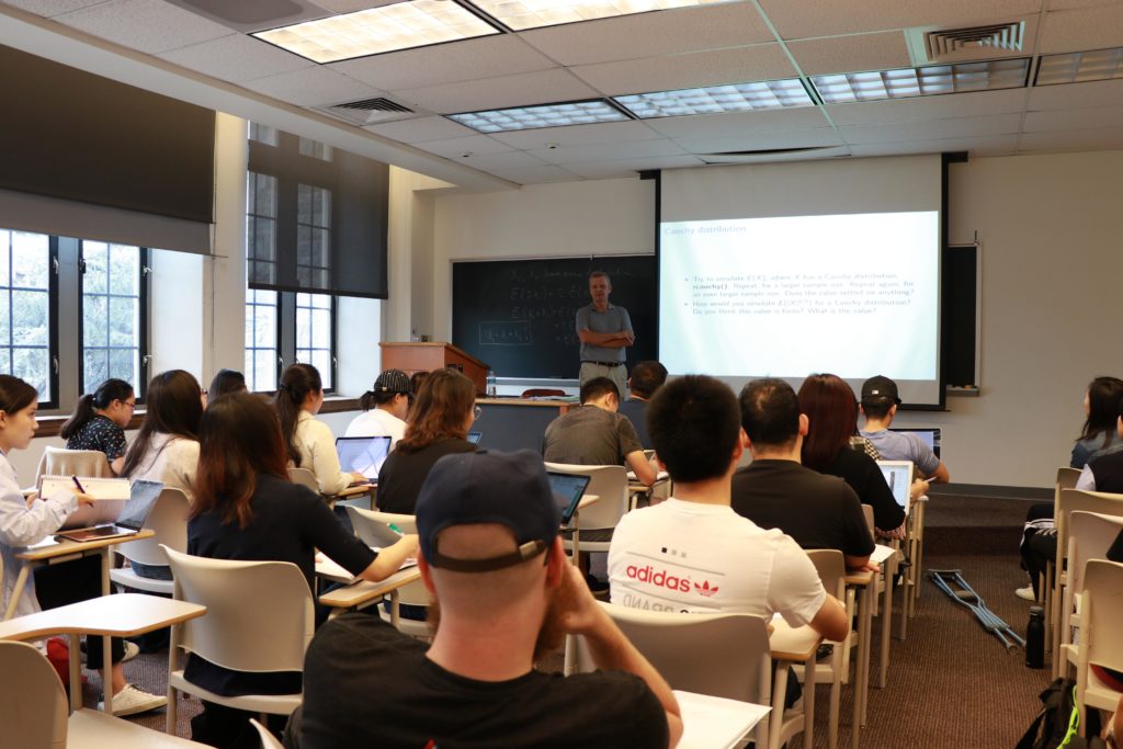 Data Analytics students at a Probabilistic Modeling and Statistical Computing lecture conducted by Dr Hans