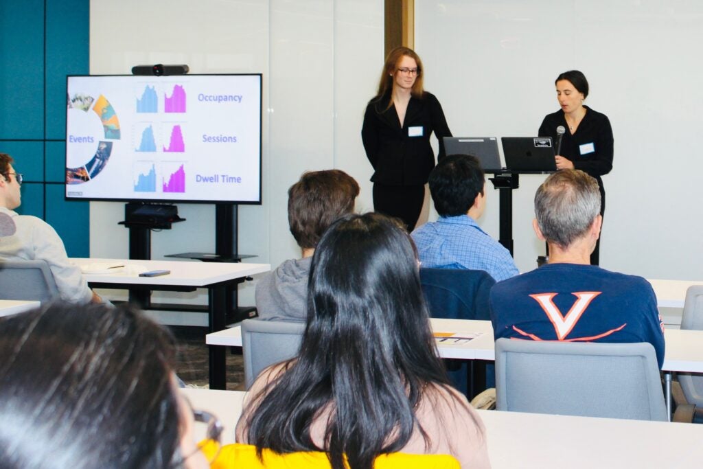 Trey and Sophie speak at Coding the Curb Hackathon