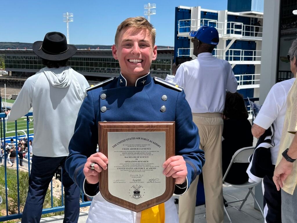 Chase Clemence in Air Force parade uniform