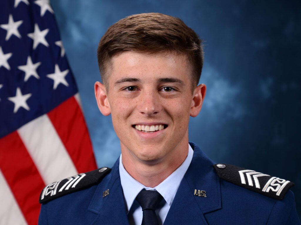 Gentry Lamb in full US Air Force dress uniform