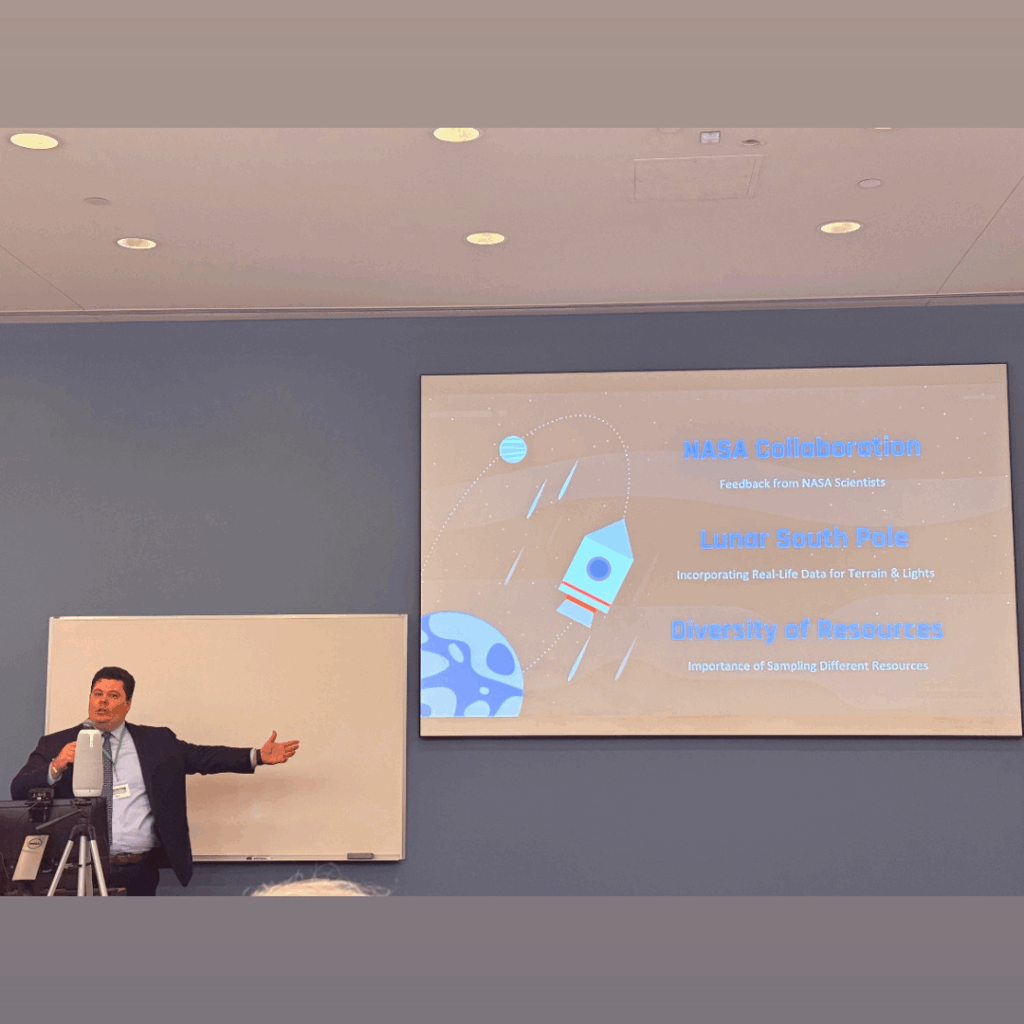 MS Data Science and Analytics student Bill McGloin presents at the StatConnect 2025 conference.