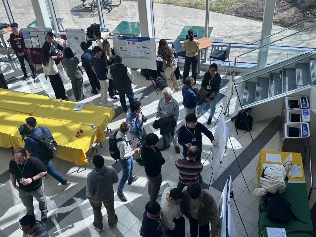 Picture of poster session from above